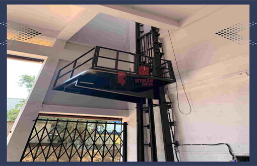 Wall mounted stationary hydraulic Goods Lift